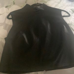 Black leather top